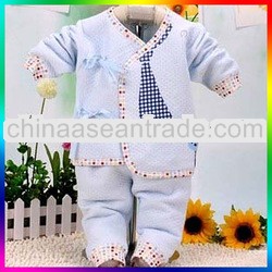 tc5220 baby clothing long sleeve plain tie pattern warm infant baby clothes
