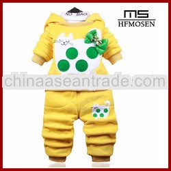 winter children clothing new arrivals cat print thick warm baby clothing sets tc5322
