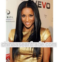 100% brazilian hair lace front wig #1b silky straight perfect service
