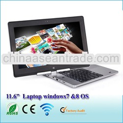 11.6" windows8 Laptop computer Intel /Ivy Bridge 1037U/Ivy Bridge I3/I5 ULV BGA 17W