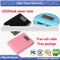 12000 power bank for iphone dual usb led light 1 year guaranty