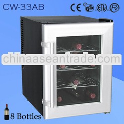 12 Bottles Electric Wine Cooler with Adjustable Thermostat CW-33AB