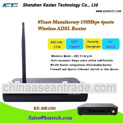 150Mbps 4ports wifi ADSL2+ Modem wireless router