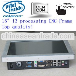 15" pc all in one with i3 processing,CNC Frame/silvery(QY-15C-HIAA)