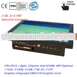 17 Inch Industrial touch screen panel pc with 5 COM ports