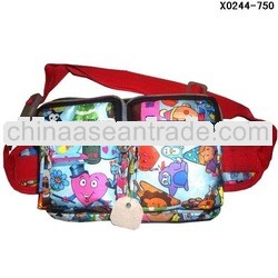 2012 red print waist bag