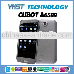 2013 New Come 5.8" IPS Screen Andriod CUBOT A6589 Quad Core MTK6589 1.2GHz 1GB RAM 8GB ROM Rear