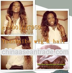 2013 New Style 20" #4#10 Ombre Two Tone, Loose Wave, 5a Brazilian virgin hair thin skin perimet