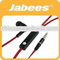 2013 Newest In-Ear Headphone Earbuds Flat Cable Earphones with Mic & Volume Control for Iphone, 