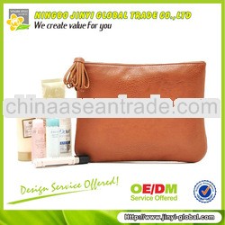 2013 fashion pu cosmetic bag organza cosmetic bags with tassel drawstring