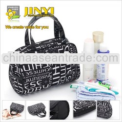 2013 hot sale microfiber handled cosmetic bag printed beauty case bag