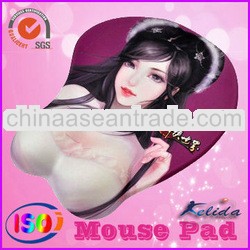 2013 hot selling beauty girl mouse pad with gel