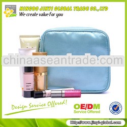 2013 light blue polyester cosmetic bag linen cosmetic bag