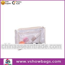 2013 new arrival trendy woman cosmetic pvc bag with flower shape