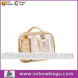 2013 new arrival trendy woman vinyl clear pvc tote bags with chain handle