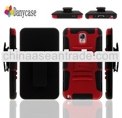 2013 nueva fabrica de china funda de movil silicona combo holster 3en1 con clip for samsung NOTE3