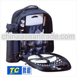 2013 stylish nylon All In One Picnic Travel Backpack with Plates Cutlery Set