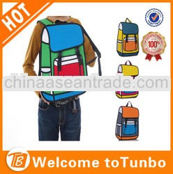 2014 jump style Fashion Cartoon Bag 3d bags backpack