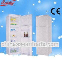 230L home solid double door refrigerator,Defrost& Frost Free Fridge with CE approved,with lock F