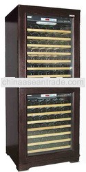 286L/84Bottles Electric Compressor Wood Wine Cooler