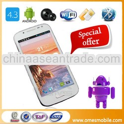 3G 1.2GHz Dual Core MTK6572 Mini S4 1Point+ hand signal Capacitive-Touch s4 mobile phone