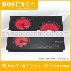 3 Burner Electric Microcomputer Commercial Infrared Ceramic Radiant Cooker BS-R521