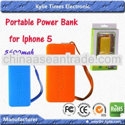 3 color portable mobilephone powered bank adapter for iphone 5