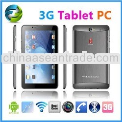 3g tablet pc Dual Core sim card slot MTK6577