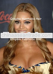 4A Grade Wholesale Price 18inch #6 Highlight #27 Wavy Brazilian honey Blonde Human Hair Front Lace W