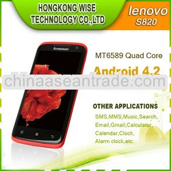 4.7 Inch IPS lenovo phone S820 mtk6589 android quad core mobile phone 1.2GHz 1GB RAM;4GB ROM 1280*72