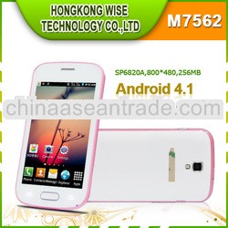 4 Inch M7562 Capacitive Touch Screen;800*480 256MB RAM;4GB ROM Android 4.1.1 cell phone