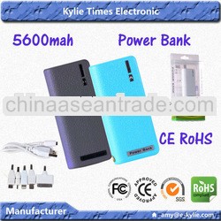 5600mah fashional external power bank for ipad iphone for samsung galaxy s3