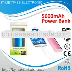 5600mah high capacity power bank for mobile phones For Iphone 5 for samsung galaxy s3 s4 s2 promotio