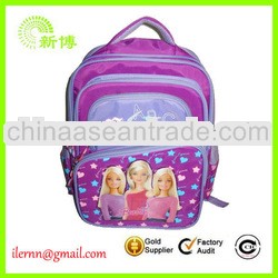 600D polyester chirldren backpack with carton
