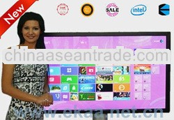 72inch 4dot touch wall hang or floor stand all in one computer with 3D TV for office/school/traning