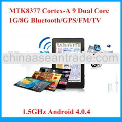 7 inch 1024*600 Tablet PC MTK8377 Dual Core 1.5GHz 3G Phone Call GPS FM TV 1G RAM 8GB Bluetooth HDMI