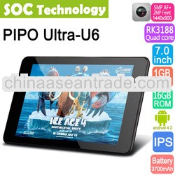 7 inch PIPO Ultra U6 Tablet PC RK3188 Quad Core 1.6GHz 1GB/16GB Built in GPS Bluetooth HDMI External