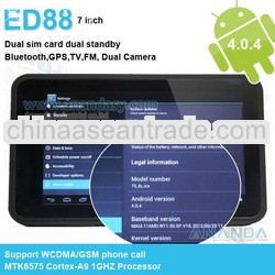 7inch Android 4.0 tablet pc sim card ED88