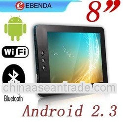 8 inch resistive touch screen android 2.3 Samsung S5PV210 1.0GHZ CPU