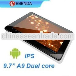 9.7 inch tablet pc zenithink C97 Amlogic Cortex A9 duar core 1.5GHz