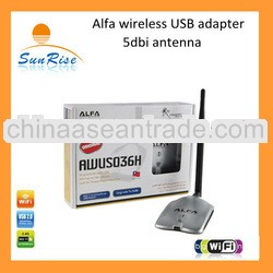 Alfa awus036h wireless USB adapter with 5dbi antenna