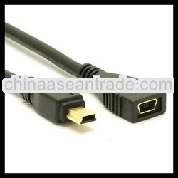 All 5 Wires Connected MINI USB Male to Female Cable
