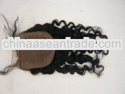 Beauty Curly Vrigin Brazilian Hair Silk Top Lace Hair Closure