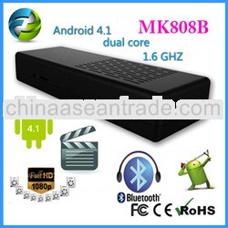 Best Seller MK808B Mini PC Android 4.1 Dual Core Cortex A9 RK3066 1.6GHz 1G/8G Bluetooth WIFI HDMI U