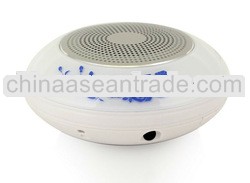 Blue and white porcelain mini bluetooth speaker (TF card ,radio,speaker phone,voice broadcast) funct