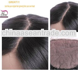 Body wave stock hidden knots human hair silk base closures