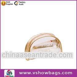 Brand name clear pvc travel cosmetic bag reversible