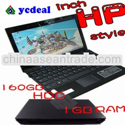 Brand new Free Shipping Newest 14.1 inch D2500Laptop with DVD Win7/WIFI Memory 1GB HDD 250GB 3G/SD C