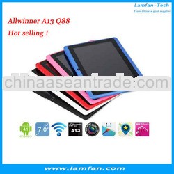 Cheap A13 7inch tablet pc Q88 ALLwinner Android 4.0 Tablet PC 7'' Capacitive 512MB DDR3 4GB 