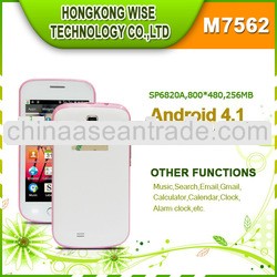 Cheap M7562 4 Inch Capacitive Touch Screen;800*480 256MB RAM;512GB ROM Android 4.1.1 mobile phone